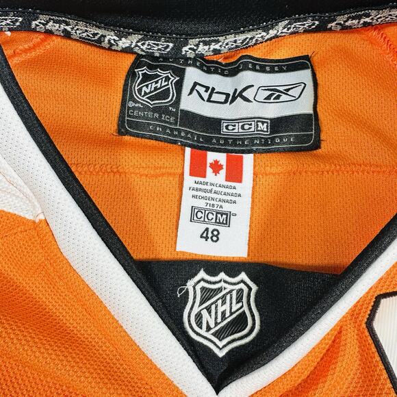 Reebok Philadelphia Flyers Jersey Mens‎ Sz.48 Orange/Black CCM Claude Giroux 28 - Picture 4 of 10